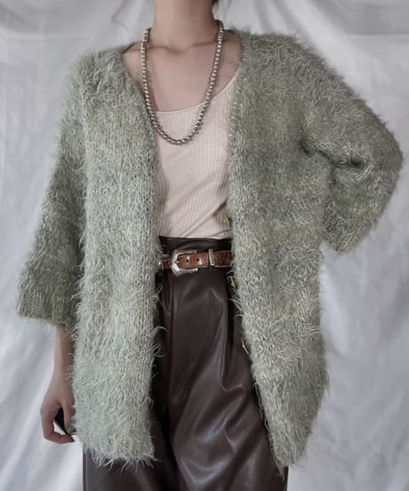 【USED】    Shaggy Knit Cardigan/211216-009