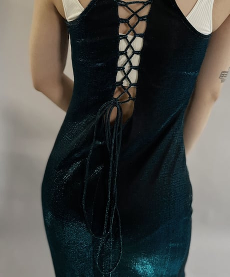 【USED】 Poly Camisole Glitter One-piece / 230401-007