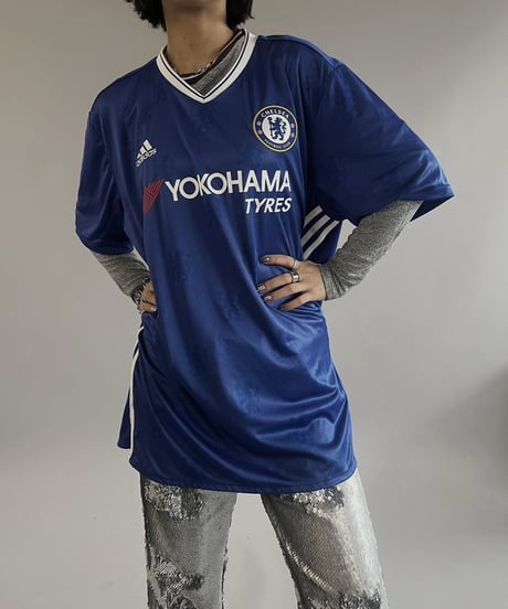 【USED】 adidas Soccer Tee CHELSEA /240316-019