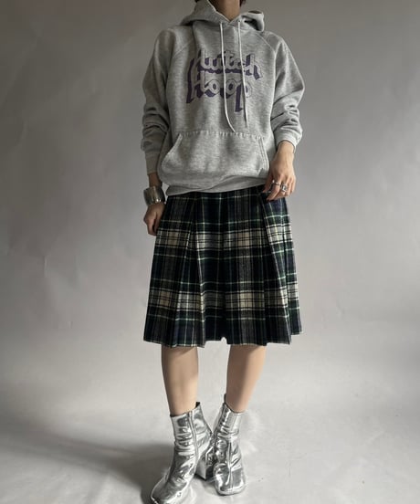 【USED】  Check Patterned Wool Skirt / 241130-020