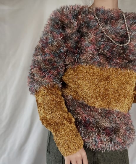 【USED】    Shaggy Knit Top/211216-023