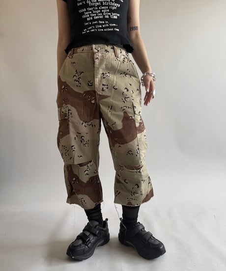 【USED】 Military Camouflage Cut off Shorts  / 250614-002
