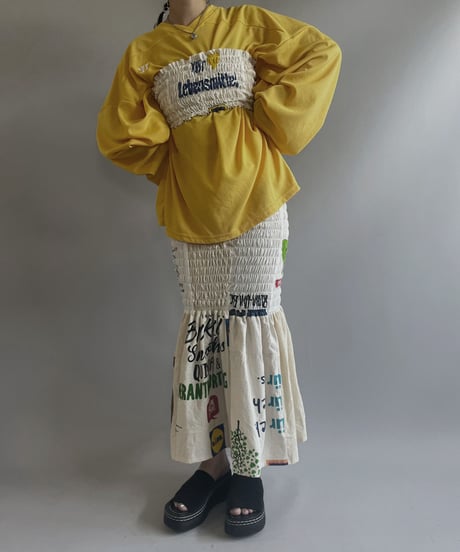 【RE;CIRCLE】RE Eco-Friendly Bag Shirring Skirt/ 230727-002