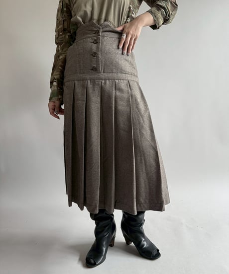 【USED】 Pleats Long Skirt  /250412-037