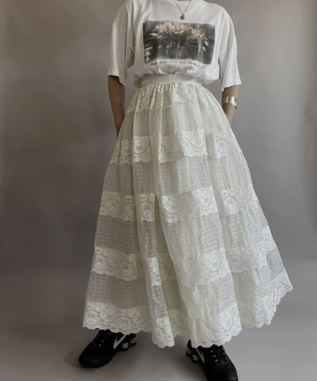 【USED】 Poly Long Skirt / 230603-016