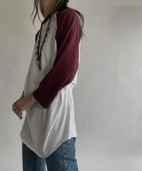 【USED】  Soffe Shirts Raglan T-shirt Wine Red / 220618-006