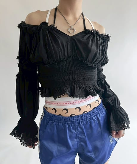 【USED】 Lace Pattern L/S Top /250419-011