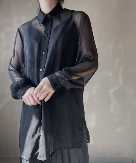 【USED】　See-through Poly Shirt/ 220220-039