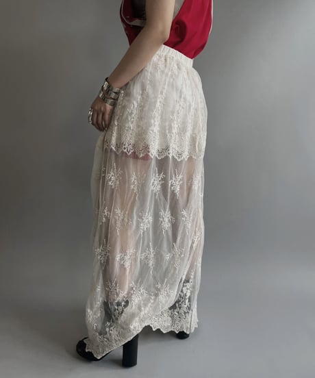 【USED】 Sheer Lace Skirt / 230624-026
