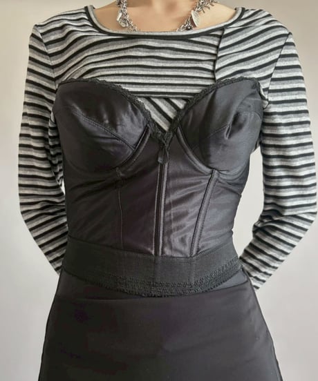 【USED】 Back Less Corset Top/ 260228-011