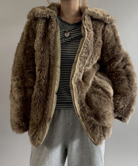 【USED】 Fake Fur Down Jacket / 260104-008