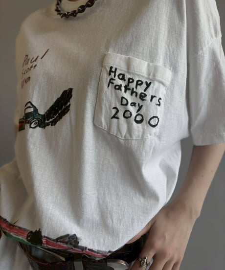 【USED】 Hanes Happy Father's Day Memorial T-Shirt / 260523-007