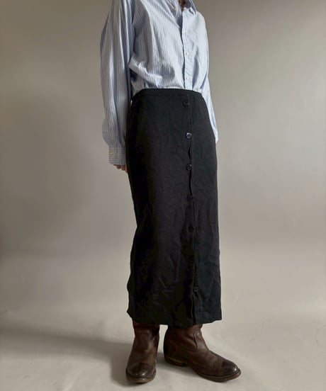 【USED】 Front Botton Design Knit Skirt / 260228-019