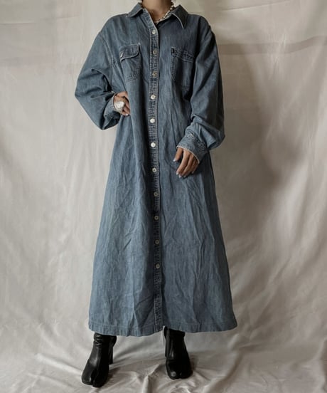 【USED】  Denim L/S One-piece/211014-054