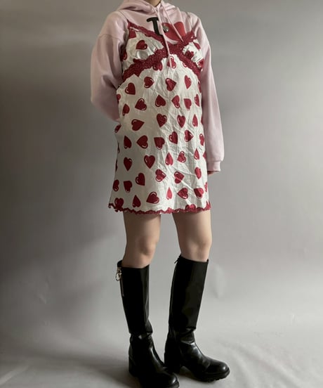 【USED】 Heart Pattern Lingerie Camisole /251206-003