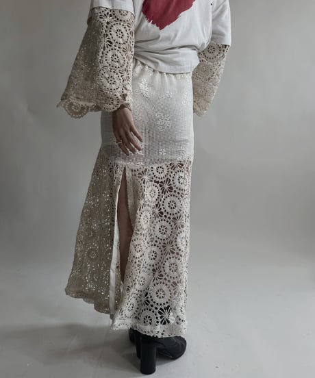 【RE;CIRCLE】 RE Crochet Lace Mermaid Skirt / 220427-015