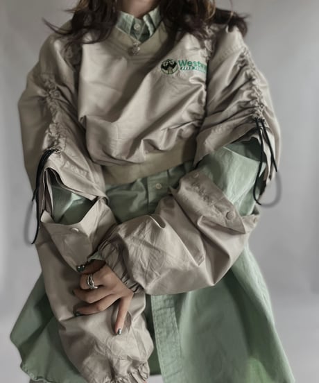 【RE;CIRCLE】 RE Nylon Drawcord Pullover Beige / 230309-013