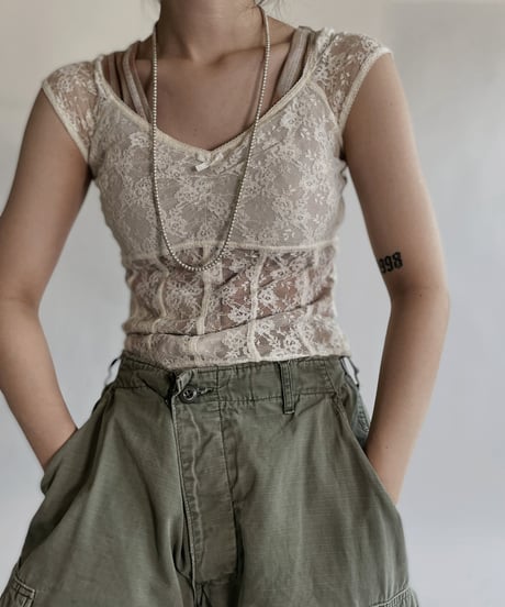 【USED】 Lace Sleeveless Top / 220528-002