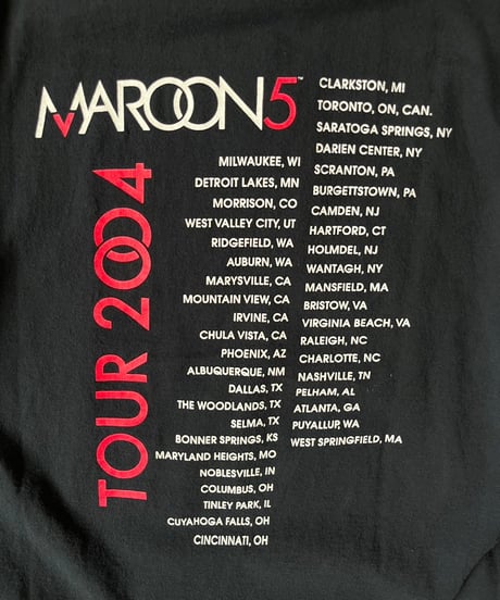 【USED】 Fruit of the Loom MAROON 5 T-Shirt  /240729-114