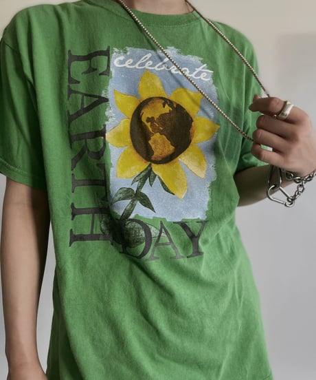 【USED】 Short Sleeved T-shirt "Earth Day" /220716-003