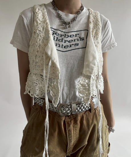 【RE;CIRCLE】RE Crochet Short Vest / 250515-004