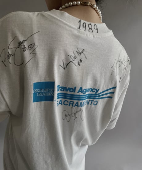 【USED】 Made in USA 89's Hanes Kings Sign T-Shirt/ 240429-028
