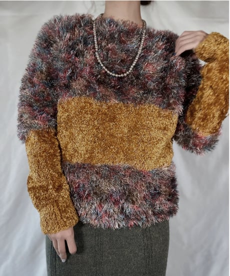 【USED】    Shaggy Knit Top/211216-023