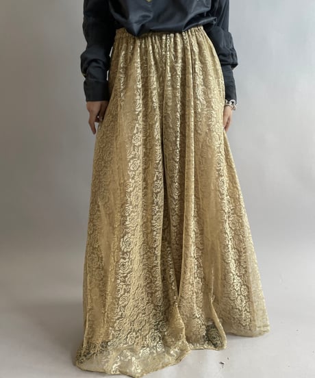 【USED】 Lace Patterned Sheer Pants/ 240921-023