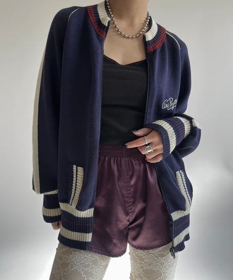 【USED】 Knit Zip Up Top /250104-032
