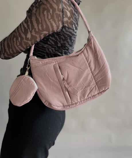 【RE;CIRCLE】 RE Down Shoulder Bag  pink /240104-017