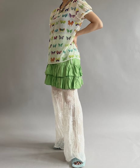 【USED】 Tiered Mini Skirt /240803-007