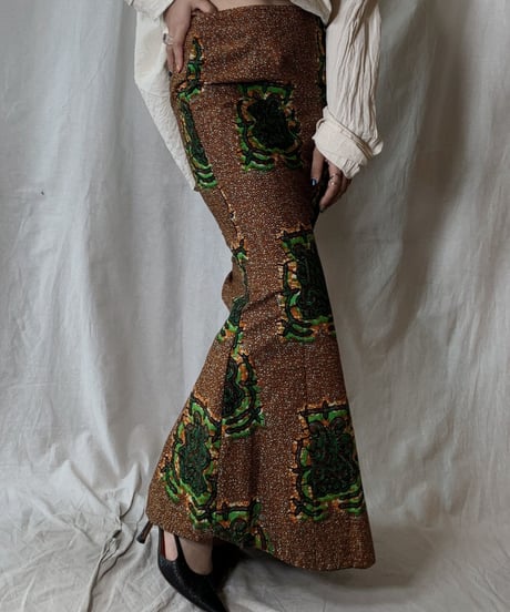 【USED】 African Batik Skirt③/210428-010