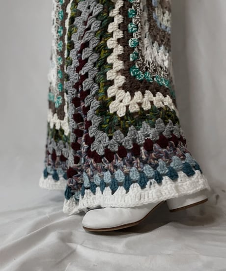 【RE;CIRCLE】 RE Granny Knit Long Skirt③/211014-023