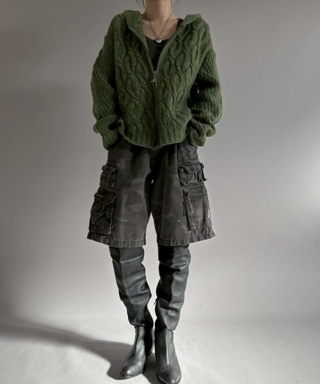 【USED】 Knit Zip Parka / 260124-021