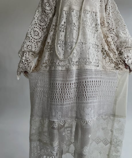 【RE;CIRCLE】 RE Crochet Lace Patchwork One-piece / 220526-011