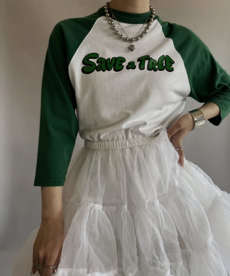 【USED】 S/S Save a tree raglan T-shirt / 230603-007