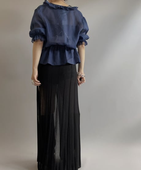 【USED】 Puff Sleeve L/S Sheer Shirt/230819-022
