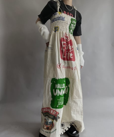 【RE;CIRCLE】RE Eco-Friendly Bag Shirring One-piece / 230427-030