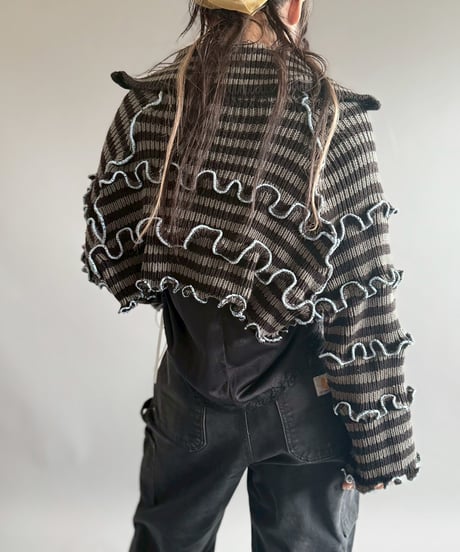 【RE;CIRCLE】 RE Mellow Zip up Knit Top /  251023-025