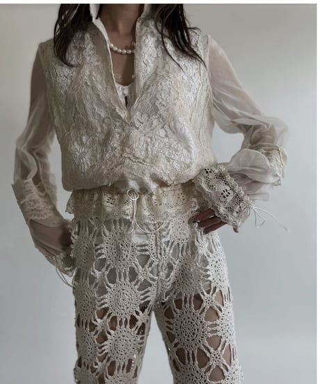 【USED】L/S Lace Blouse / 220427-042