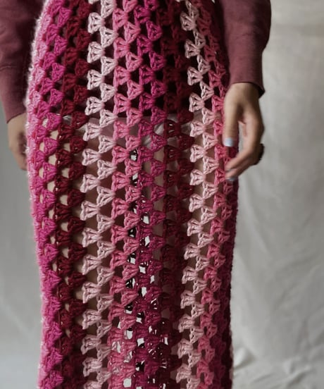 【RE;CIRCLE】 RE Granny Knit Long Skirt⑩/211014-030