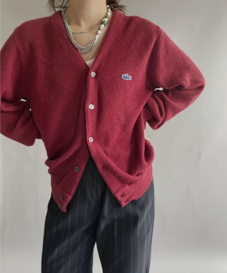 【USED】  IZOD Lacoste Acrylic Knit Cardigan / 221008-020