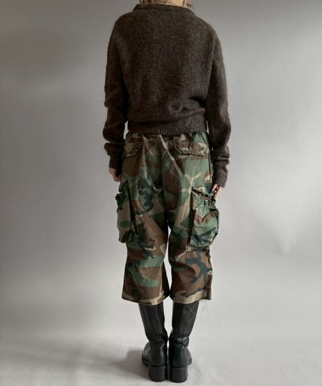【USED】 Military Camouflage Cut Off Paint Pants /260117-018