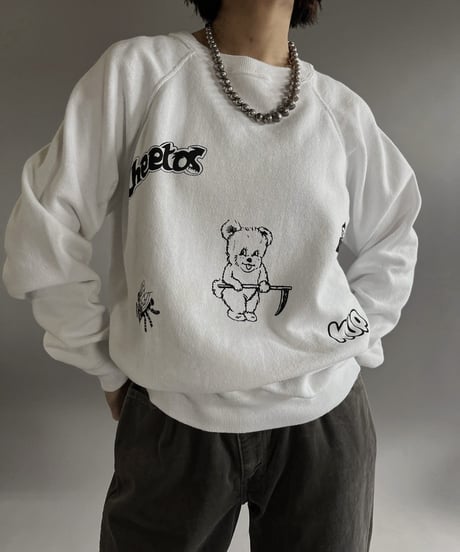 【Mashup Products】 Silk Screen Made in USA Hanes L/S Sweat top /  240217-022