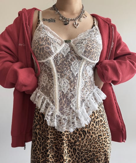 【USED】 Lace Pattern Camisole Top  /250322-005