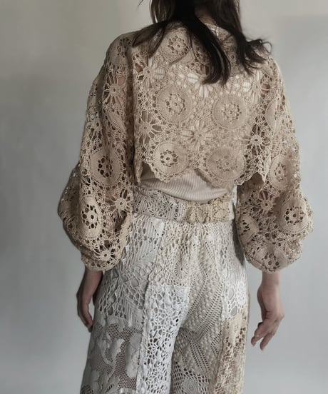 【RE;CIRCLE】 RE Crochet Cord Top / 220623-015