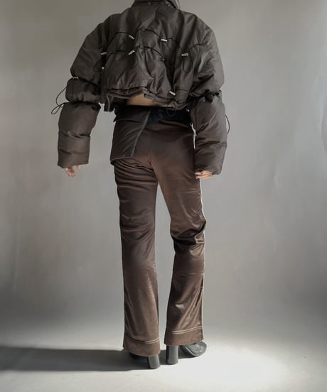 【RE;CIRCLE】 RE Draw Code Short Down Brown×Black + Sacoche / 221215-009