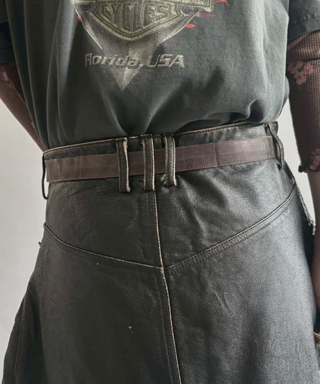 【USED】 Leather Mini Skirt/251004-009