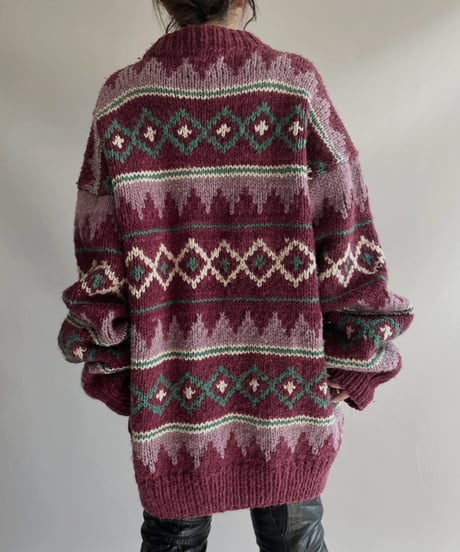 【USED】 Made in Ecuador Wool 100% Knit Top 231209-010