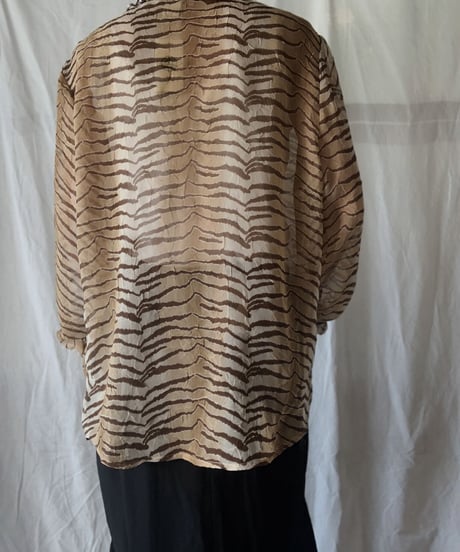 【USED】 Zebra Patterned See-through Top/210714-022
